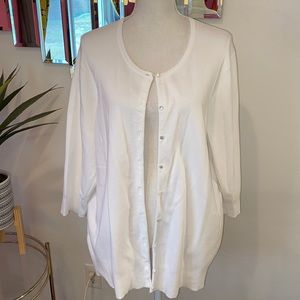 Croft & Barrow white cardigan
